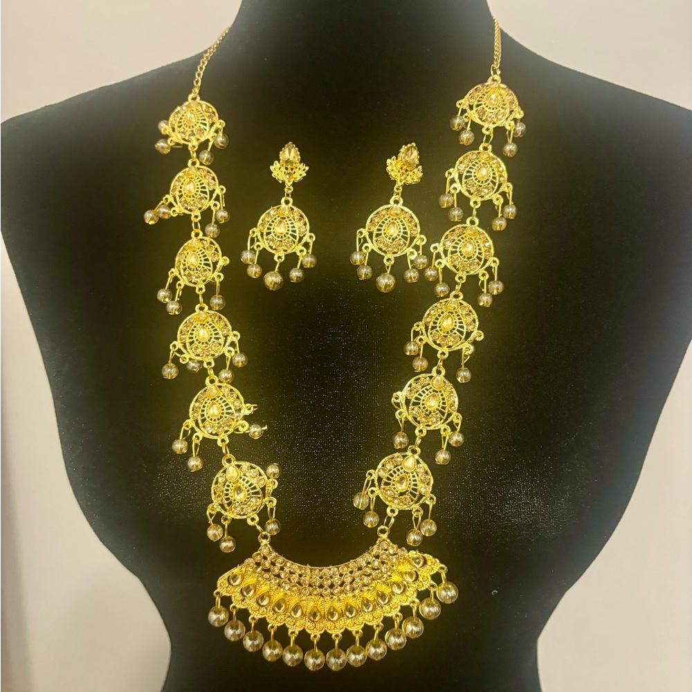 2 pc Indian necklace jewelry set